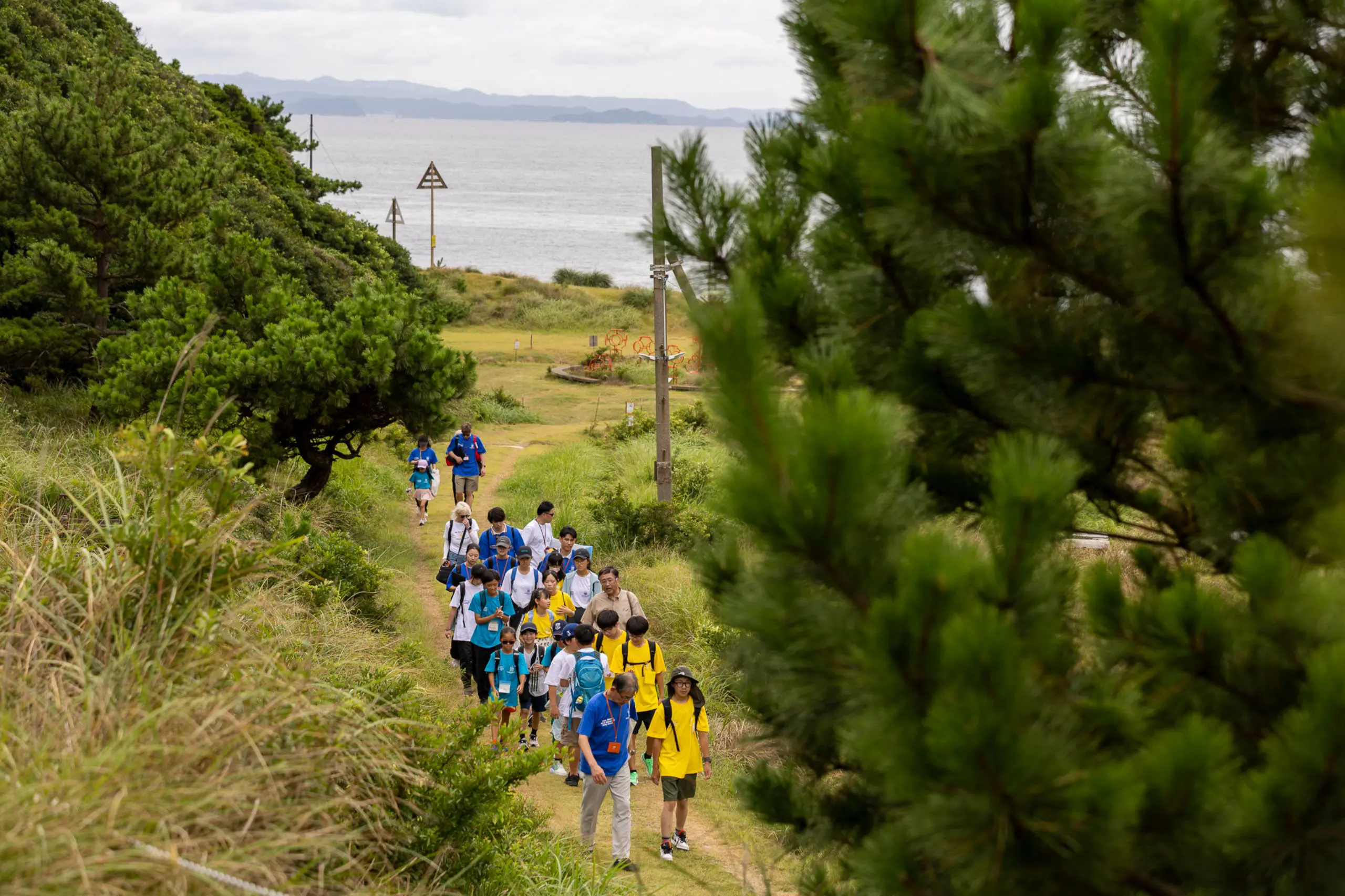 Students walking together representing Gordonstoun Japan school.